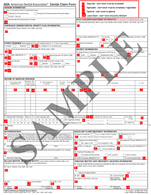 Ada Dental Claim Form 2006 - Fill and Sign Printable Template Online