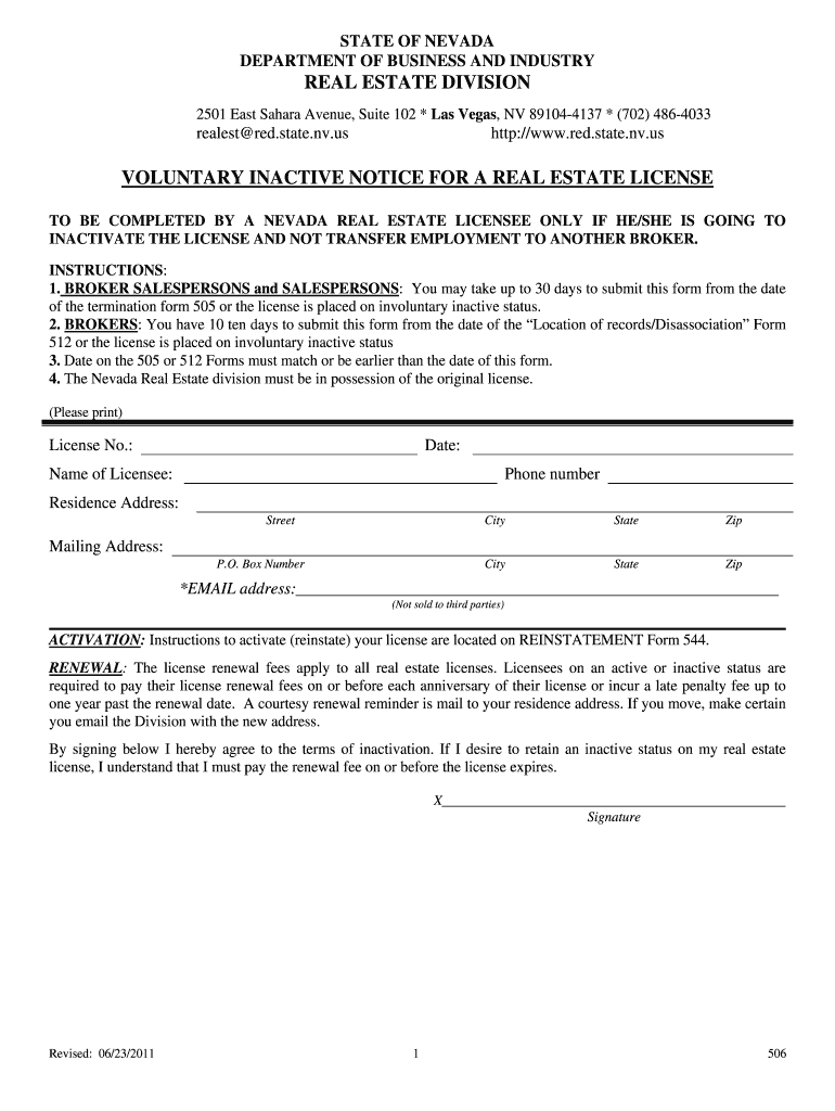Nevada real estate division form 504 Fill out & sign online DocHub