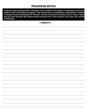 Free Printable Progress Notes - Fill Online, Printable, Fillable, Blank
