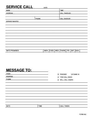 26 Printable Phone Message Template Forms - Fillable Samples in PDF