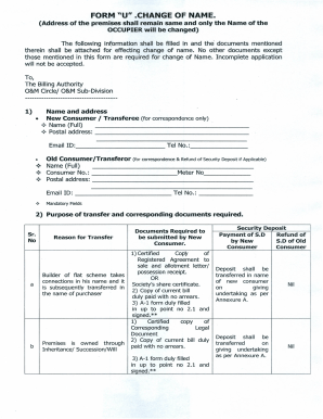 Mseb U Form - Fill Online, Printable, Fillable, Blank ... (298 x 386 Pixel)