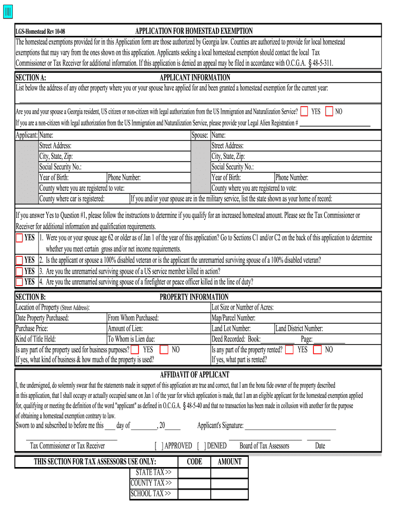 tax homestead exemption Fill out & sign online DocHub