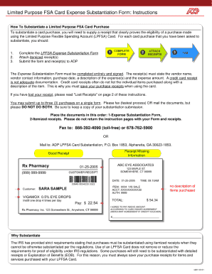 Fillable Online Maricopa Adp Fsa Card Expense Substantiation Form Fax Email Print - Pdffiller