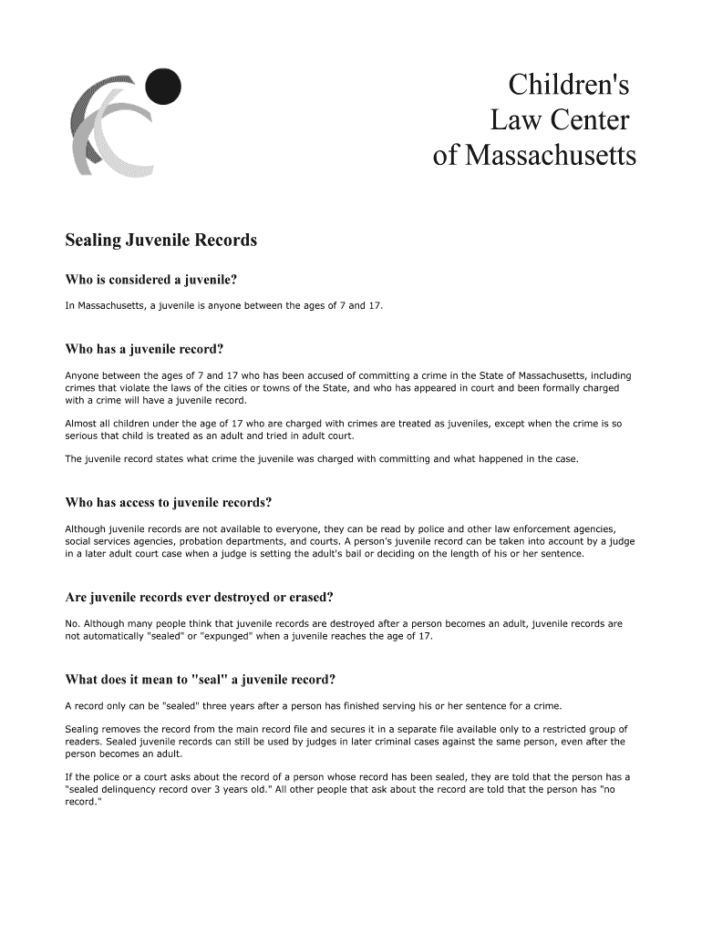 PrintFriendly PDF version Children's Law Center of Massachusetts