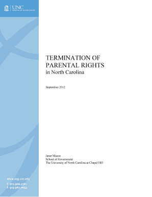 Printable Termination Of Parental Rights Form North Carolina - Fill and