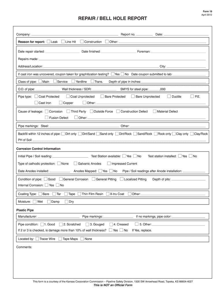 Bell hole inspection Fill out & sign online DocHub