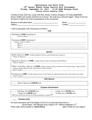 Blank Sponsor Forms To Print - Fill and Sign Printable Template Online