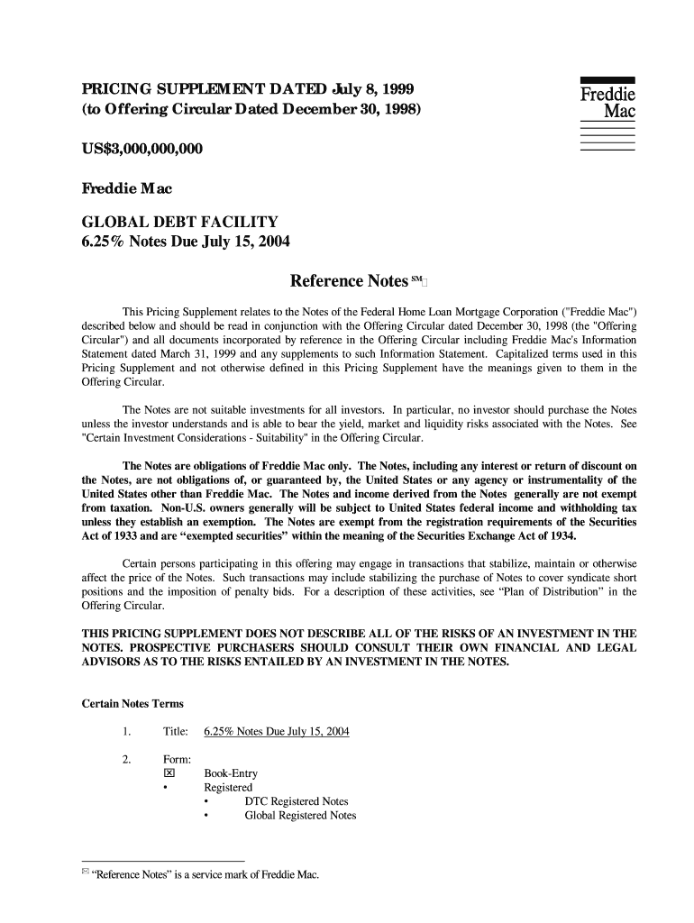 Reference NotesSM Freddie Mac Fill out & sign online DocHub