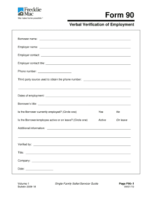 Standard Verification Of Employment Form 2020-2025 - Fill and Sign