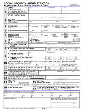 18 Printable Form Ss-5-fs Templates - Fillable Samples in PDF, Word to