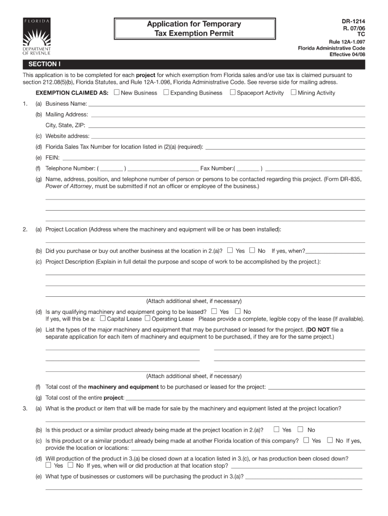 Exemption permit 2006 form Fill out & sign online DocHub