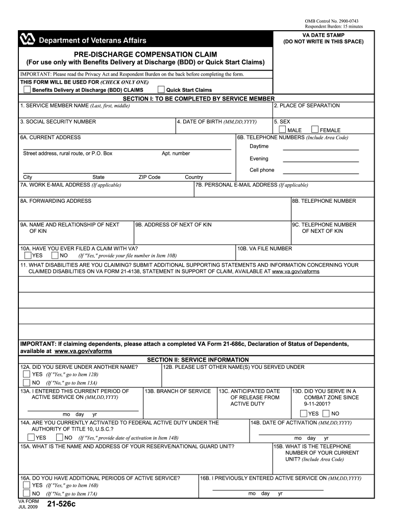 Form 21 526 Va Form Fill Online, Printable, Fillable, Blank pdfFiller