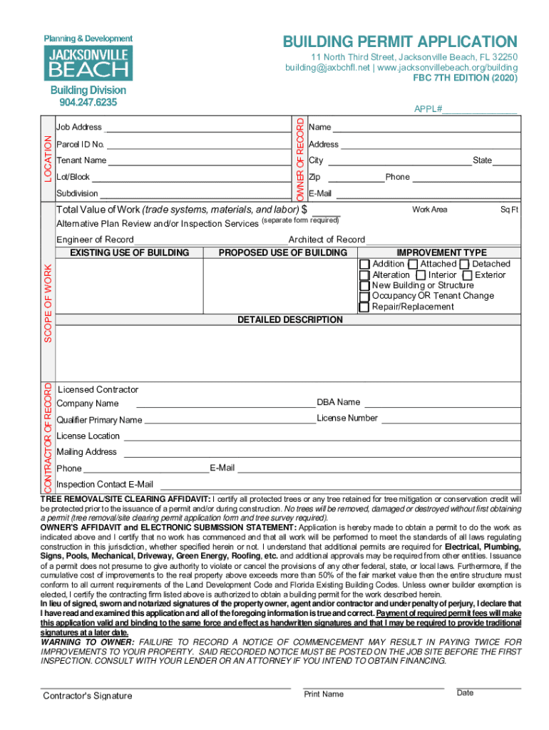 Duval County Permit Fill Online, Printable, Fillable, Blank pdfFiller