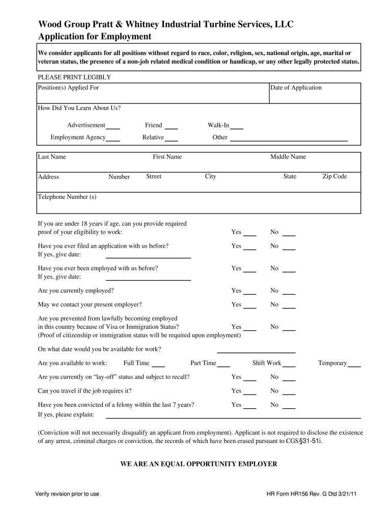 Wood group pratt whitney industrial turbine services llc Fill out