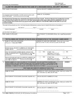 SSA-1724-F4 2010 - Fill and Sign Printable Template Online