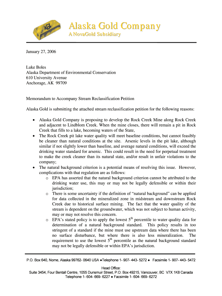 Alaska Gold Company dnr alaska Fill out & sign online DocHub