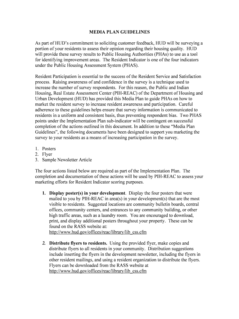 MEDIA PLAN GUIDELINES HUD hud Fill out & sign online DocHub