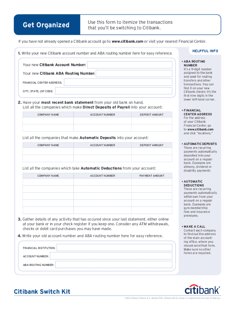 Citibank void check Fill out & sign online DocHub