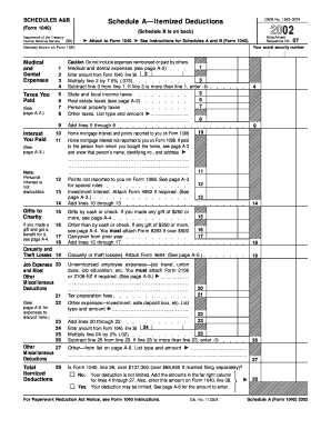 2002 Fillable Form 1040 Schedule B - Fill and Sign Printable Template