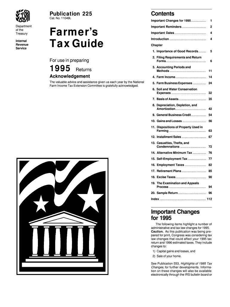 Fillable Online irs Farmer's Tax Guide IRS irs Fax Email Print pdfFiller