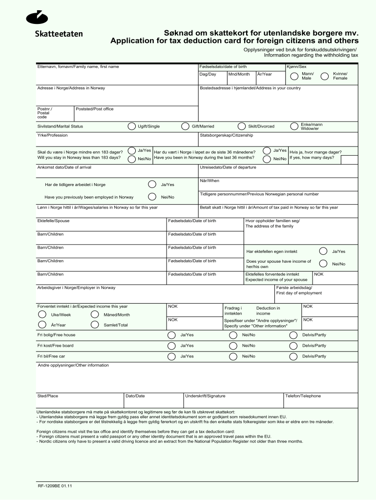 Rf 1209 Fill Online, Printable, Fillable, Blank pdfFiller