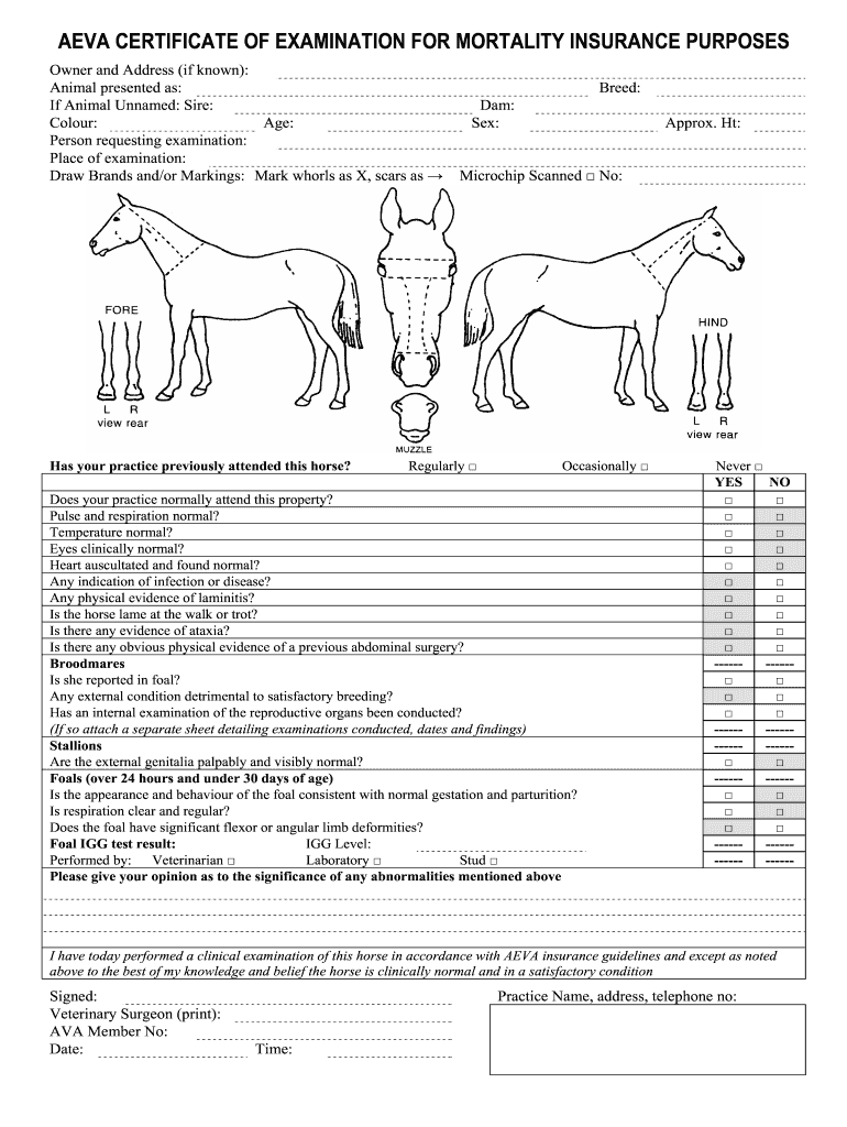Horse Health Exam Sheet Fill Online, Printable, Fillable, Blank pdfFiller