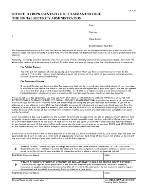 18 Printable ssa 1696 appointment of representative form Templates