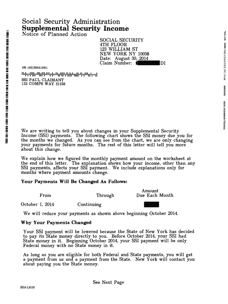 2024 Social Security Award Letter Codie Devonne