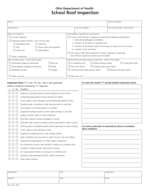 Roof Inspection Form - Odh Ohio - Fill and Sign Printable Template Online