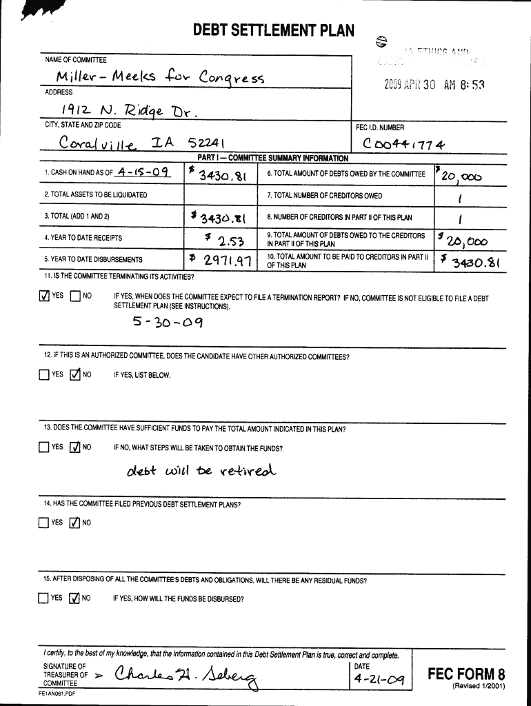 Fillable Online iowa Debt Settlement Plans iowa Fax Email Print