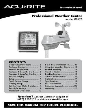 Acu Rite Manual - Fill Online, Printable, Fillable, Blank | pdfFiller