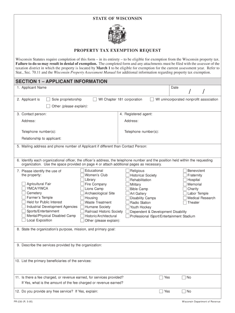 Pr 230 wisconsin 2005 form Fill out & sign online DocHub