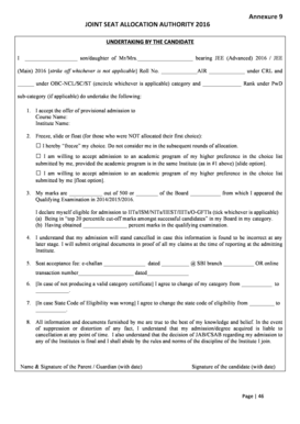 Annexure 9 Form No Download Needed - Fill Online, Printable, Fillable, Blank | Pdffiller