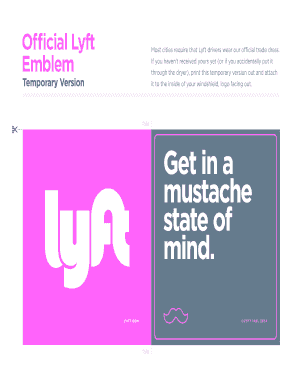 Lyft Emblem Pdf - Fill and Sign Printable Template Online