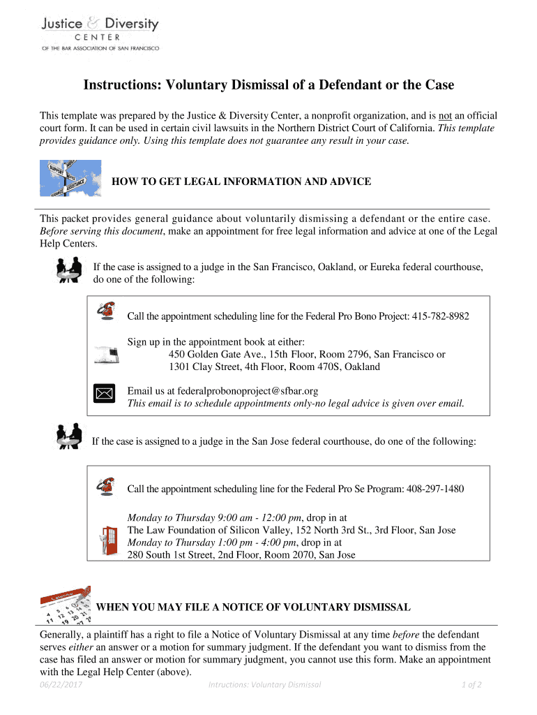 CA Notice of Voluntary Dismissal 2015 Complete Legal Document Online