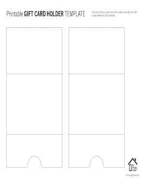 Fillable Online Printable GIFT CARD HOLDER TEMPLATE Fax Email Print
