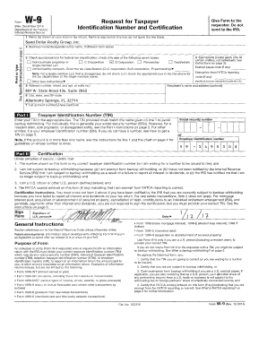 Fillable Online Form W-9 (Rev. November 2017) - Internal Revenue