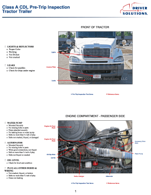 Cdl Pre Trip Inspection Checklist - Fill Online, Printable, Fillable