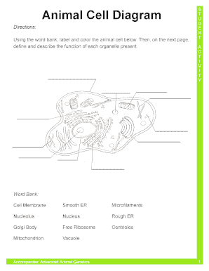 Fillable Online Animal Cell Diagram Fax Email Print - pdfFiller