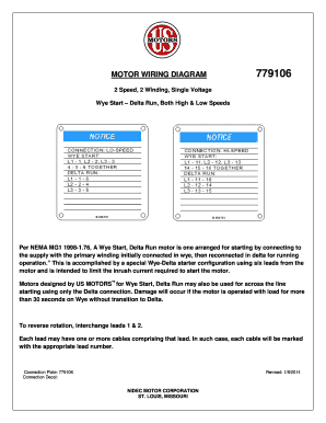 Fillable Online MOTOR WIRING DIAGRAM Fax Email Print - pdfFiller