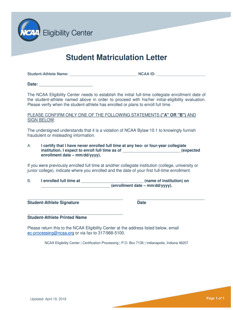 What does matriculate mean Fill out & sign online DocHub