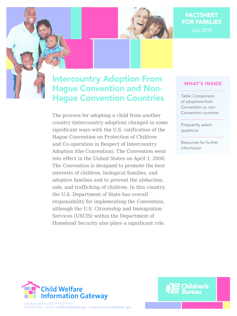 Fillable Online childwelfare Intercountry Adoption From Hague
