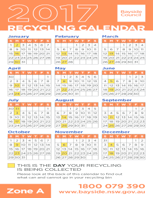 Fillable Online Recycling Calendar Fax Email Print - pdfFiller