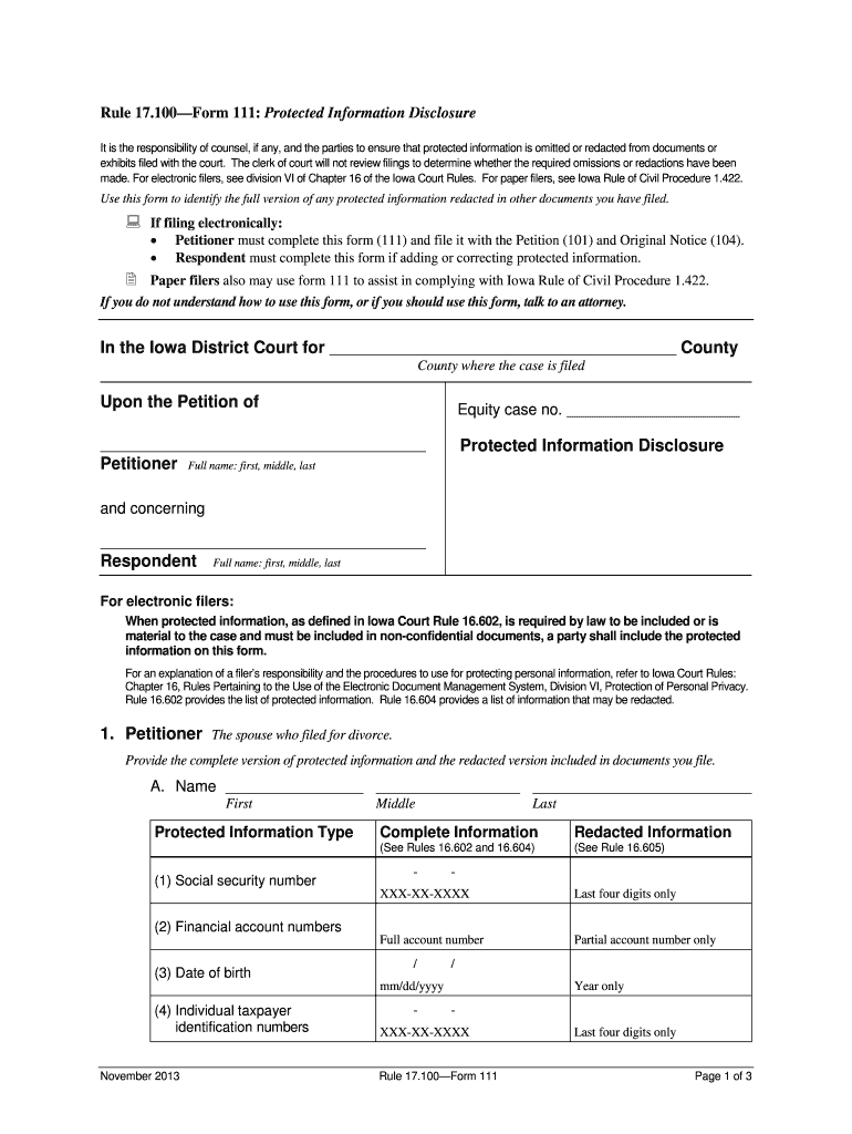 Iowa Information Disclosure Fill Online, Printable, Fillable, Blank