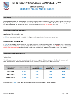 St Gregory College School Fees Fill Online Printable Fillable Blank Pdffiller