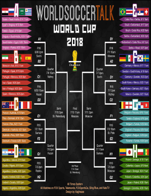 Fillable World Cup Bracket - Fill and Sign Printable Template Online