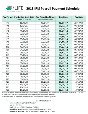 Ilife Payment Schedule 2022