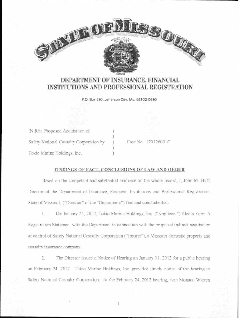 Fillable Online insurance mo Understanding your auto claim Missouri