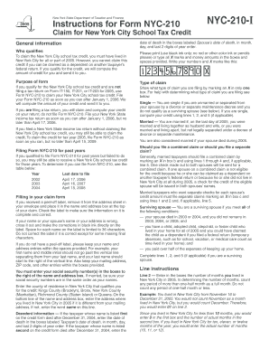 Nyc 210 - Fill Online, Printable, Fillable, Blank | pdfFiller