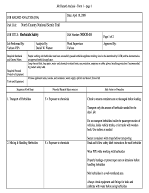 Job Hazard Analysis Form - Fill and Sign Printable Template Online